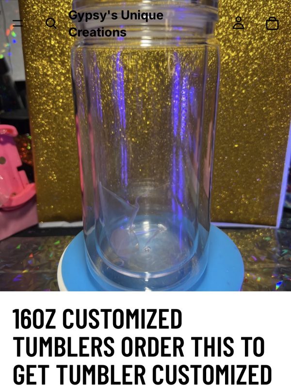 16oz customizable tumbler