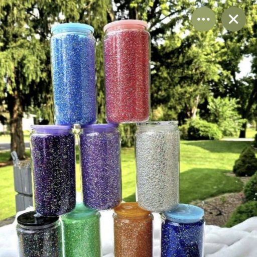 16 ounce suspended glitter snow globe cup